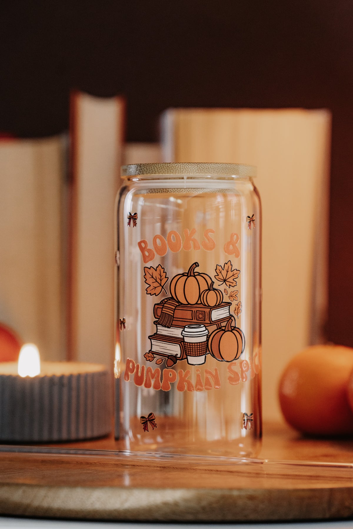 Trinkglas Books&Pumpkin Spice