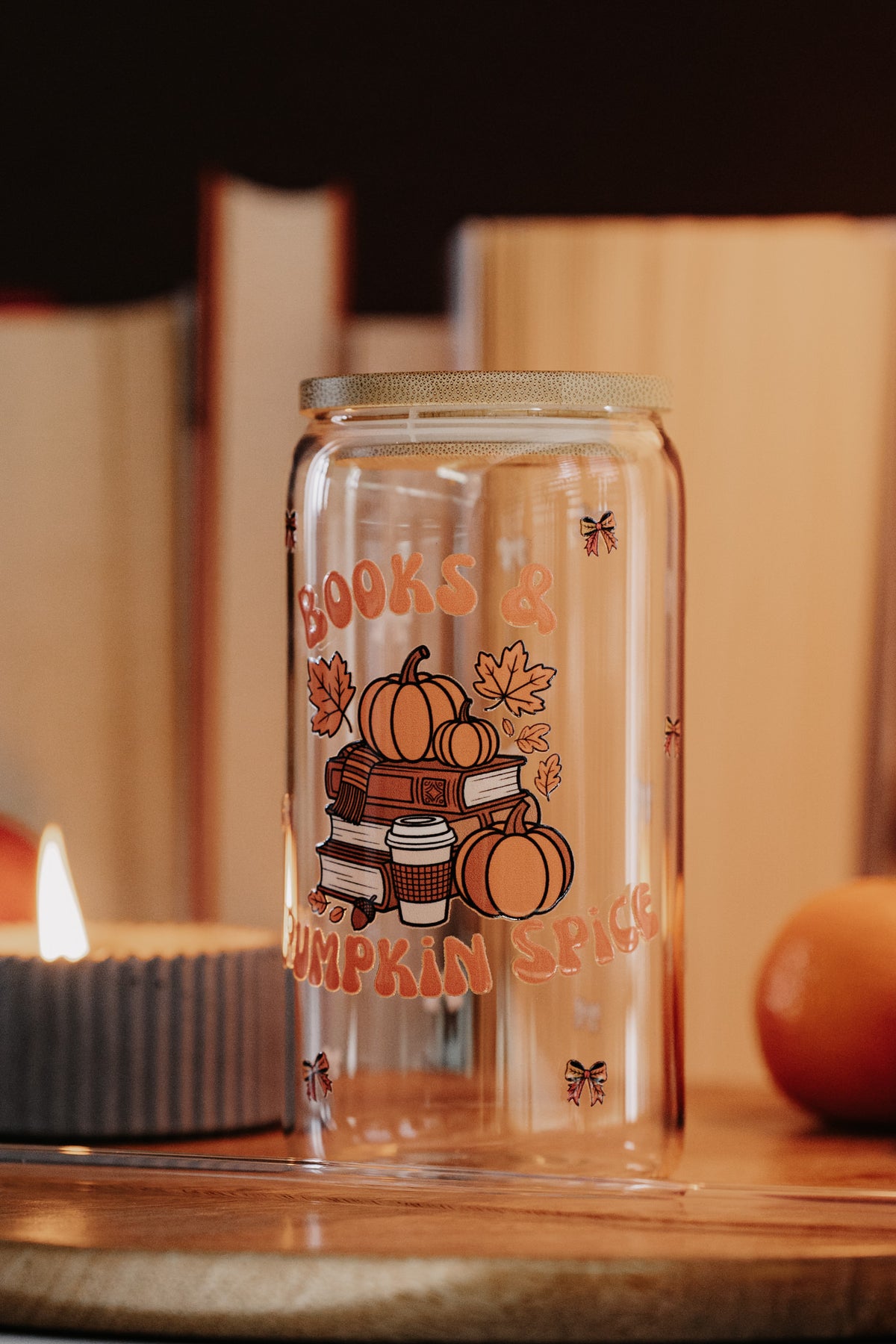 Trinkglas Books&Pumpkin Spice