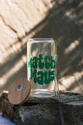 Trinkglas MATCHA MAUS mit Bambusdeckel und Strohhalm
