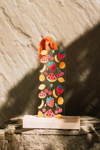 Acryl Lesezeichen Sommerfrüchte mit Chiffonband