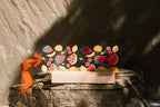 Acryl Lesezeichen Sommerfrüchte mit Chiffonband