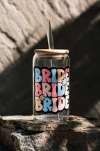Trinkglas "BRIDE" mit Bambusdeckel und Trinkglas